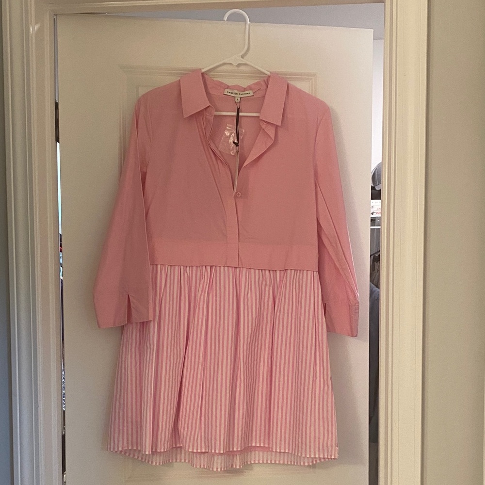English Factory Blush Pink Collared Shirt